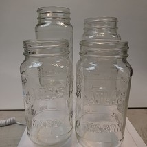 Atlas Mason Jar 20 oz Clear Glass No Lids x4 Modern Kitchen Canning - £15.72 GBP