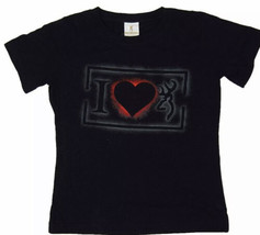 Womens I Heart Browning Buckmark Love Classic T-Shirt Tee Black XL X-Lar... - £8.65 GBP