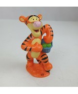 Vintage Walt Disney Tigger Carrying Basket Of Apples 3&quot; Collectible Figure - $5.41 CAD