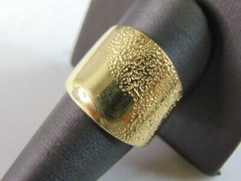 Womens 14K Yellow Gold Modernist Cigar Band Ring 8.6g  E1706 - £836.04 GBP