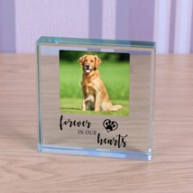 Dog or Cat Memorial Forever In Our Hearts Personalised Photo Engraved Gl... - £10.97 GBP
