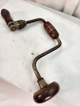 Vintage Dunlap Hand Ratchet Brace Drill Auger 5&quot; Sweep Broken Jaw For Parts - £15.45 GBP