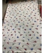 Pottery Barn Kids Twin Helicopter Flat Sheet Only 92&quot;x63&quot; Multicolor - £12.76 GBP