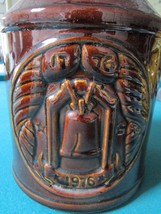 Ceramic Vintage Brown Glaze Crook Mc Coy 10 1/2&quot; 1776-1976 Bicentennial [POTT3] - £51.32 GBP