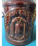 CERAMIC VINTAGE BROWN GLAZE CROOK MC COY 10 1/2&quot; 1776-1976 BICENTENNIAL ... - $1,223.09 MXN