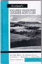 Scotland Take Note Magazine Tourist Board August 1966 34 Pages - $3.42