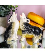 Woodlands Spirit Gray Wolf Pups Moon Howling Ceramic Salt And Pepper Sha... - $23.28 CAD