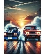 1960s Muscle Car Racing Sherpa Blanket – Classic Retro Drag Race Design,... - $55.19 CAD
