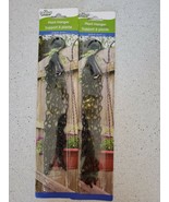 2x 20.50 in Long Garden Collection Plant Hanger Tri-Hooks Black Metal Chain - €22,14 EUR