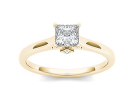 Authenticity Guarantee 
14K Yellow Gold 3/4ct Classic Princess-Cut Diamond En... - £1,256.95 GBP