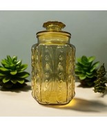 VTG L.E. Smith Imperial Atterbury Scroll Harvest Gold Glass Canister 70s... - $37.97 CAD