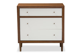 Stephen White and Walnut Wood 3-drawer Chest - $246.00