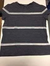 Lauren Ralph Lauren Womens Striped Crew Neck With Lace Trim Stripe Navy/... - $10.00