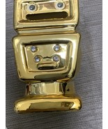 ceramic Robot Piggy Bank Retro Gold  - $38.55