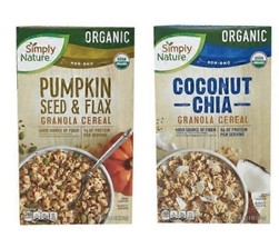 Simply Nature Organic Cereal (2) PK! Pumpkin Seed &amp; Flax Granola Cereal ... - $59.39