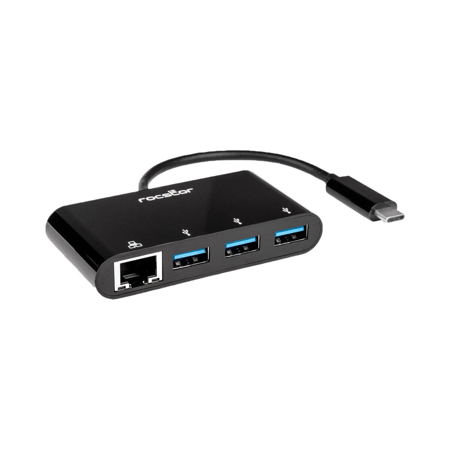 Primary image for ROCSTOR Y10A251-B1 3 PORT USB C HUB WITH GBE RJ45