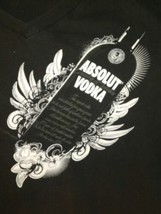 Absolut Vodka Men Medium T Shirt 100% Preshrunk Ringspun Cotton Black White - $19.79