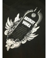 Absolut Vodka Men Medium T Shirt 100% Preshrunk Ringspun Cotton Black White - £15.52 GBP