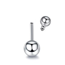 1 Piece Of G23 Titanium Belly Button Ring Internal Thread Umbilical Nail Barbell - £10.50 GBP