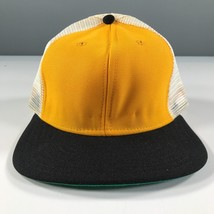 Vintage Trucker Hat Black Yellow and White Boys Youth Size New Era Pro M... - £8.23 GBP