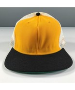 Vintage Trucker Hat Black Yellow and White Boys Youth Size New Era Pro M... - £8.14 GBP
