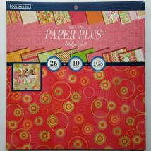Colorbok Scrapbooking Paper Plus MELON BALL 12 x 12 Patterns Solids Cut Outs NEW - £12.72 GBP