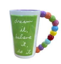 Motivational Coffee Mug Dream It Believe It Do It Latte Purple Bead Look... - $189.16 MXN
