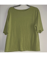 Coldwater Creek Green Relaxed Boxy Tee - $8.82