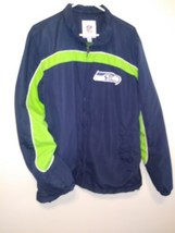 Seattle Seahawks Windbreaker Jacket Mens Size Medium Mesh Lined - £17.30 GBP