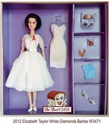 Barbie White Diamonds 2012 Elizabeth Taylor Barbie W3471 Mattel NIB Barbie - £204.41 GBP