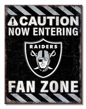 New NFL Las Vegas Raiders Fan Zone Decorative Metal Tin Sign Made in the USA - £9.26 GBP