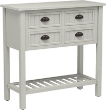 Bailey 4-Drawer Console Table With Bead Board, 14X32X32, By Decor Therapy. - £159.81 GBP