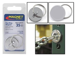 Magnet Source 07287 Round Magnet w/Ring 1-1/8&quot; L X 0.25&quot; W Neodymium, 1-... - $8.91
