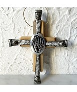 Hanging Cross Wood/Silver Hopi Bear Claw - Native American Artist Kenny ... - $66.56 CAD