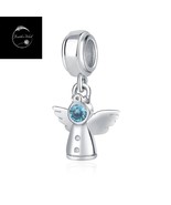 Genuine Sterling Silver 925 Guardian Angel Family Pendant Dangle Charm W... - £18.43 GBP