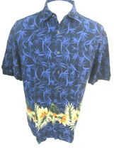 PURITAN Men Hawaiian ALOHA shirt sizes L/M floral camp luau party rayon reunion - £8.71 GBP