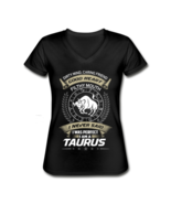 Women's Taurus The Bull Zodiac V-Neck T-Shirt Astrology - $23.99