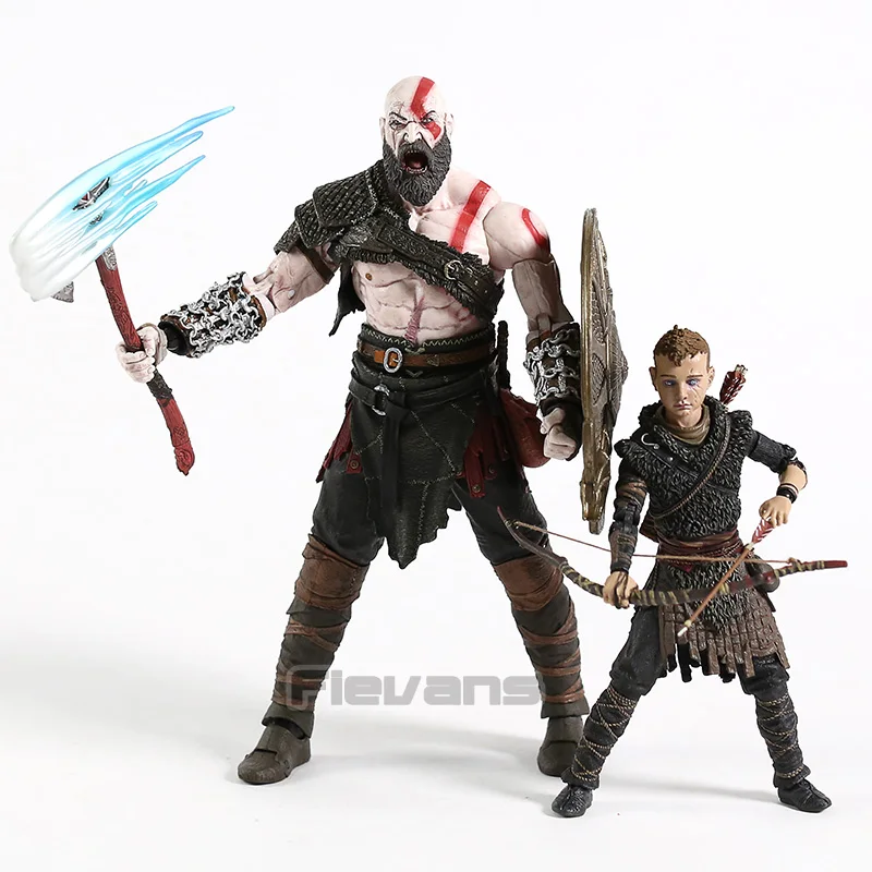 Neca god of war kratos atreus action figure model toy gift collection figurine thumb200