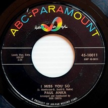 Paul Anka - I Miss You So / Late Last Night [7&quot; 45 rpm Single] - £1.77 GBP