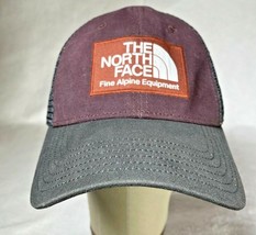 The North Face Embroidered Baseball Cap Snapback Mesh Back Purple and Black - £13.20 GBP