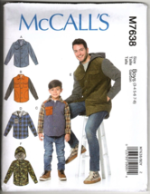 McCall&#39;s M7638 Boys 3 to 8 Hooded Jacket  Sewing Pattern New - £10.93 GBP