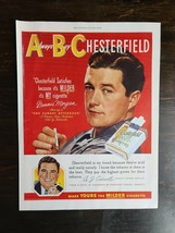 Vintage 1949 Chesterfield Cigarettes Dennis Morgan Full Page Original Ad - OC - £5.22 GBP