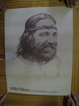 Willie Nelson Poster Lone Star Lonestar Sketch of Face - £219.16 GBP