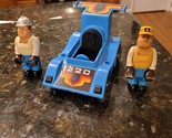 FISHER PRICE BLUE RACE CAR #320 Vintage 5&quot; Husky Helper Vehicle 1978 - $29.95