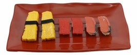Large Red Black Melamine Serving Platter Plate or Dish For Sushi Yakitori Kebab - £16.37 GBP