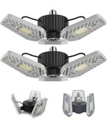 LZHOME 2-Pack LED Garage Lights, 6500Lumens E26/E27 Adjustable Trilights... - $49.34 CAD