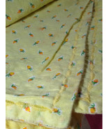 Charming Vintage Tiny Rosebud Double Sided Baby Receiving Blanket - £10.85 GBP
