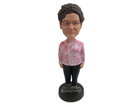 Custom Bobblehead Lovely Lady In Printed Shirt - Leisure &amp; Casual Casual Females - £66.34 GBP