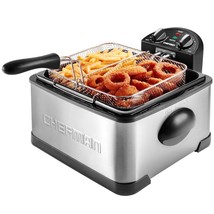 Chefman 4.5L Dual Cook Pro Deep Fryer with Basket Strainer and Removable Divider - £101.98 GBP