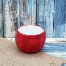 Modern Ceramic Mug, Red Handmade Pottery Unique Coffee Cup Without Handle 200ml - £45.19 GBP